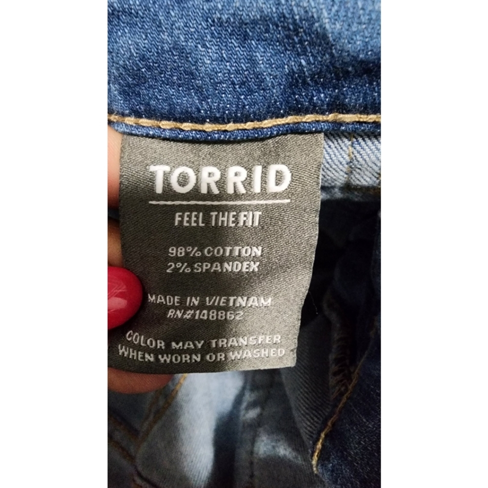 Torrid boyfriend crop jeans Size 16 vintage stretch womens cropped - Picture 4 of 4